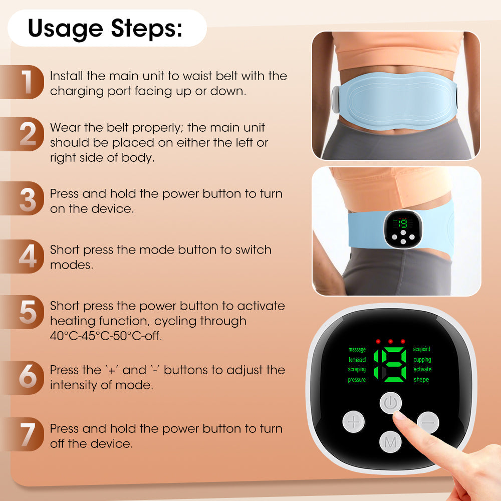 EMS Pulse Abdominal Toning Belt for Core and Waist Training
