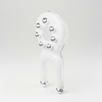 NOVARO mini facial sculpting tool with red blue and purple LED light modes and contoured silicone head