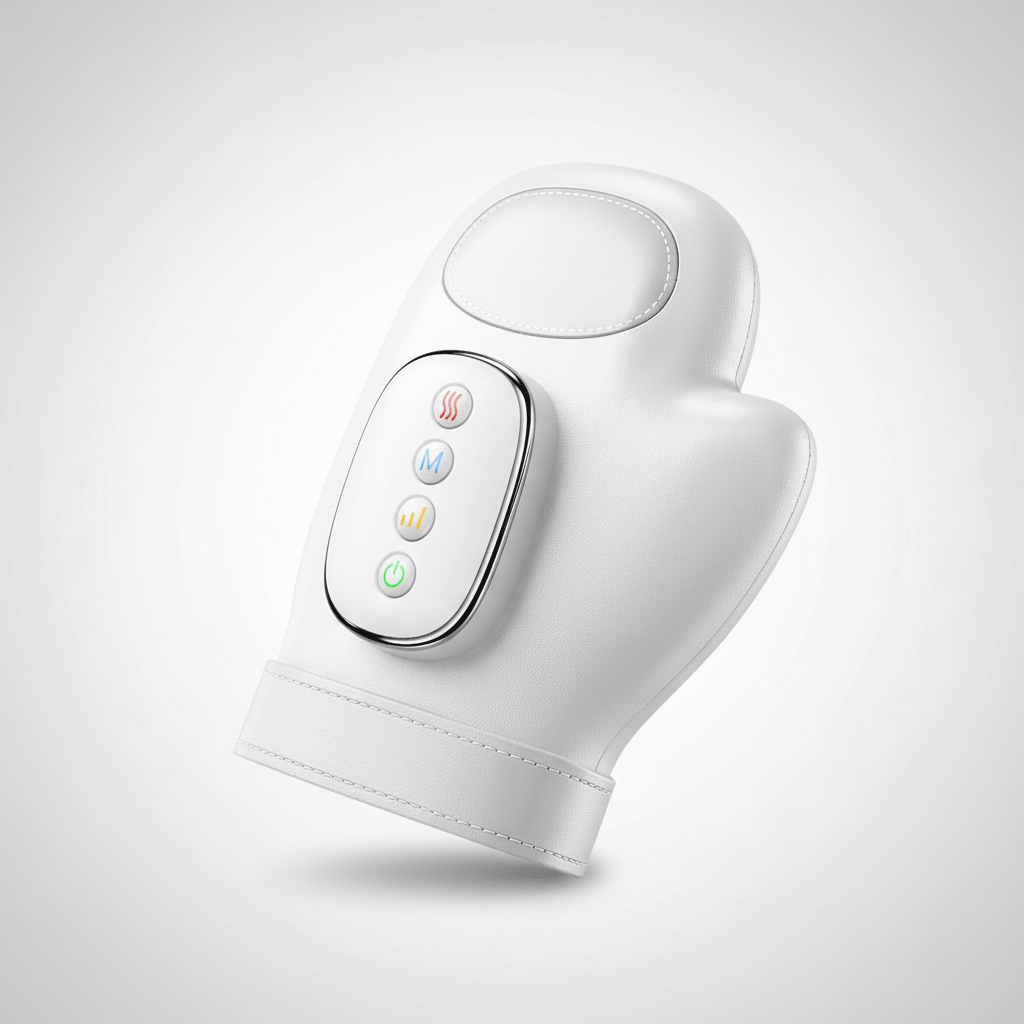 NOVARO hand and wrist compression wellness device with warming function and adjustable Velcro closure