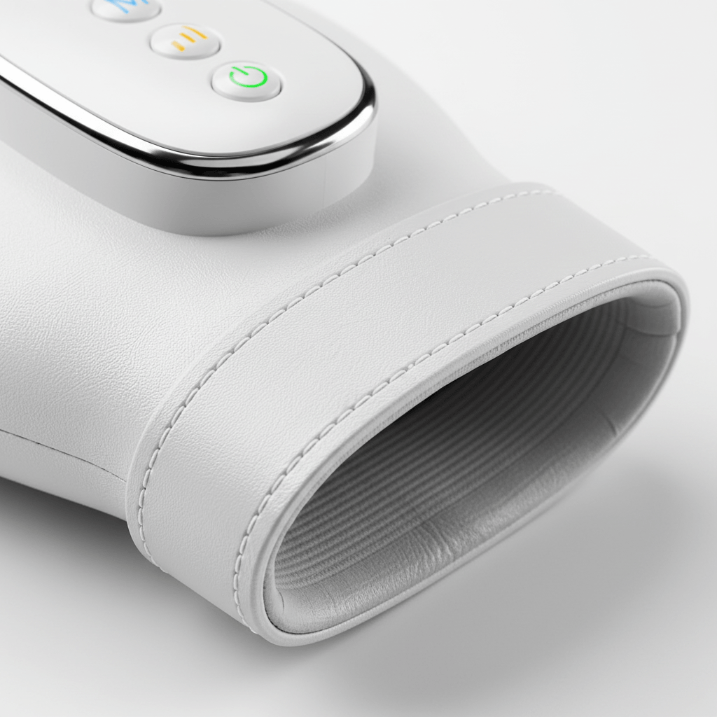 NOVARO hand and wrist compression wellness device with warming function and adjustable Velcro closure