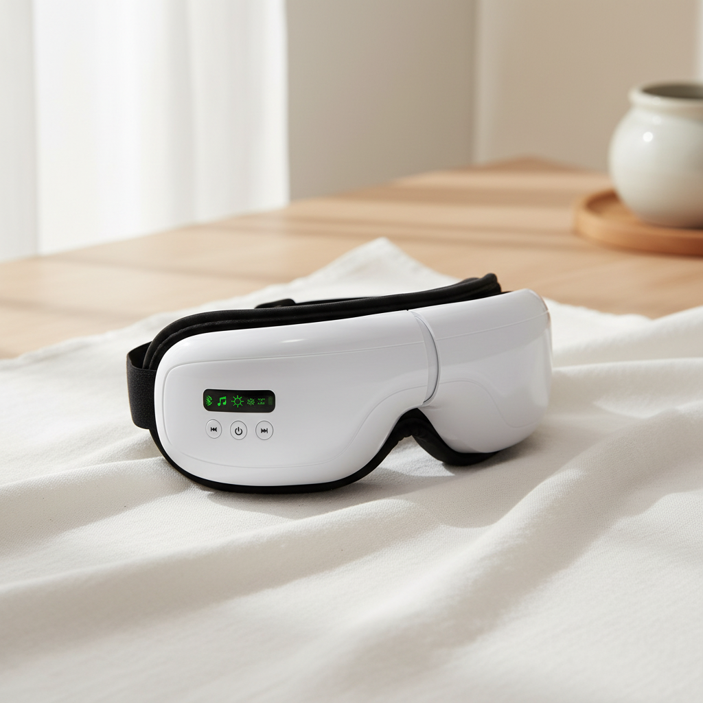 NOVARO heated eye relaxation mask with Bluetooth audio adjustable warming and vibration modes