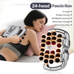 Deep Tissue Percussion Massage Gun with Multiple Heads and Adjustable Intensity