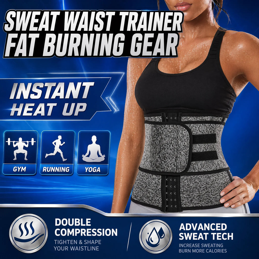 Women Waist Trainer Belly Slimming Sheath Sauna Body Shaper Reducing Shapewear Corset Tummy Sweat Workout Fat Burn Trimmer Belt