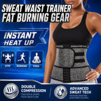 Women Waist Trainer Belly Slimming Sheath Sauna Body Shaper Reducing Shapewear Corset Tummy Sweat Workout Fat Burn Trimmer Belt