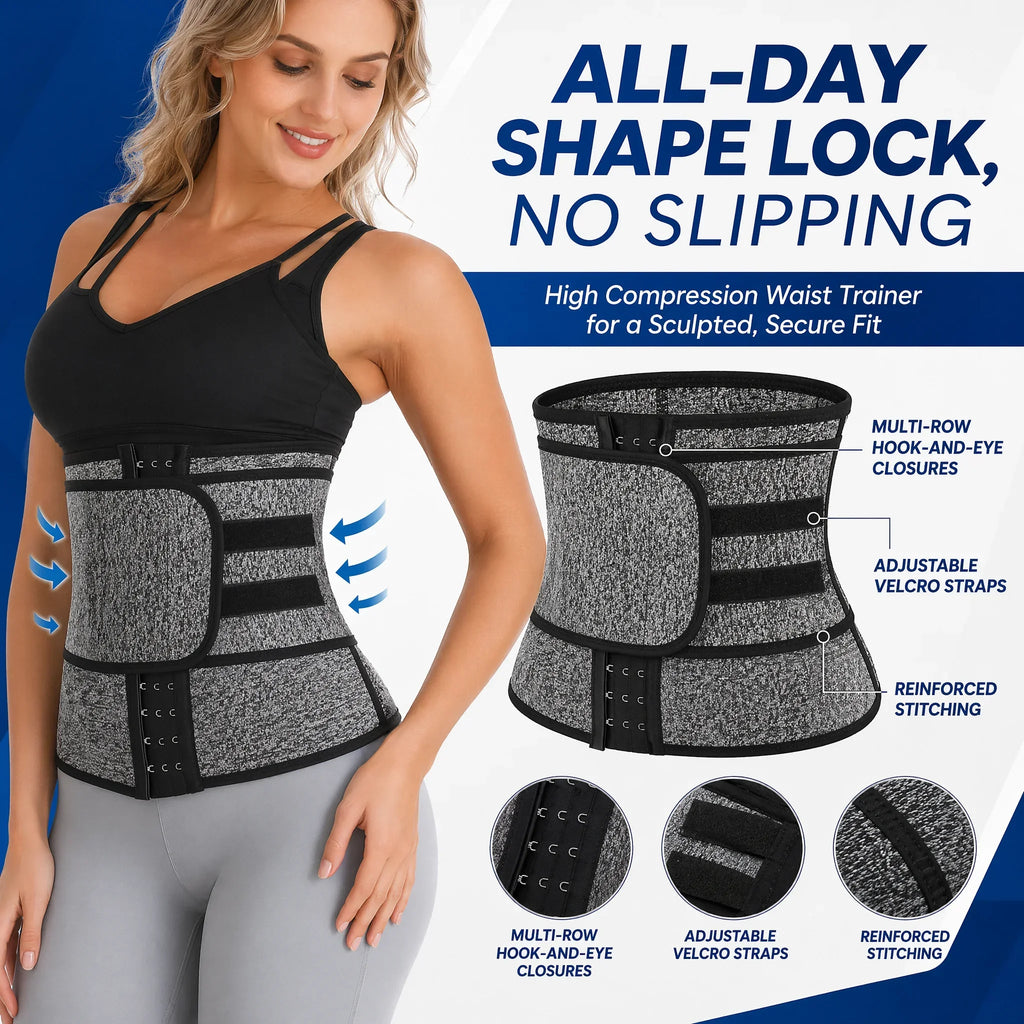 Women Waist Trainer Belly Slimming Sheath Sauna Body Shaper Reducing Shapewear Corset Tummy Sweat Workout Fat Burn Trimmer Belt
