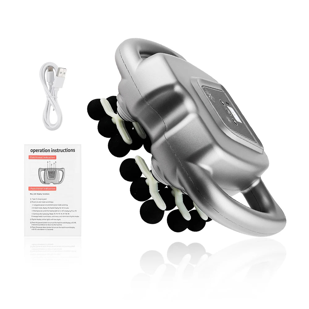 Deep Tissue Percussion Massage Gun with Multiple Heads and Adjustable Intensity