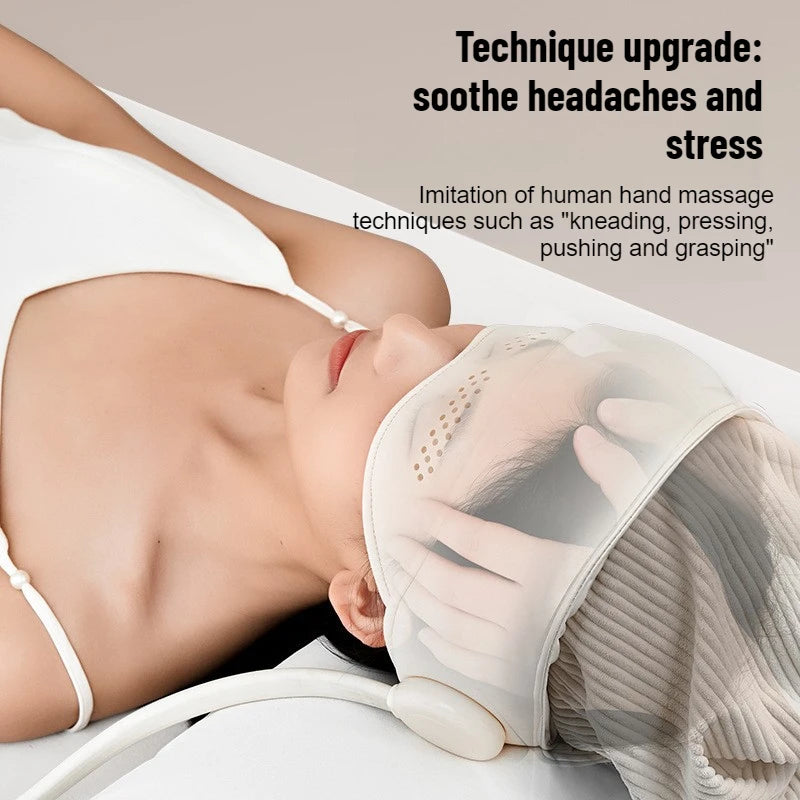 Heated Head Massager with Air Compression and Eye Therapy for Deep Relaxation