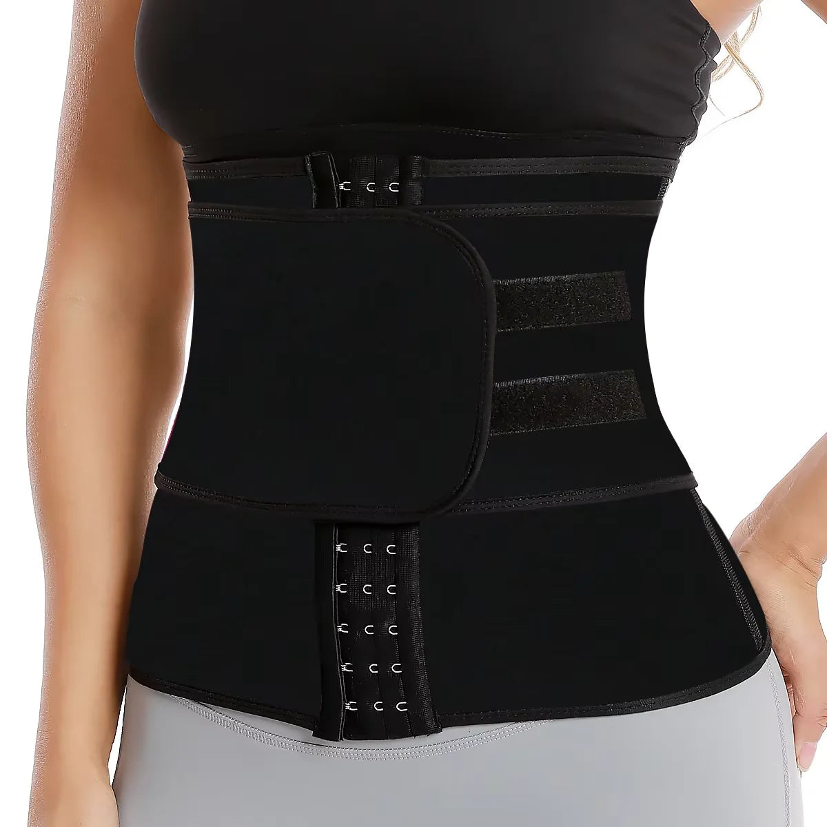 Women Waist Trainer Belly Slimming Sheath Sauna Body Shaper Reducing Shapewear Corset Tummy Sweat Workout Fat Burn Trimmer Belt