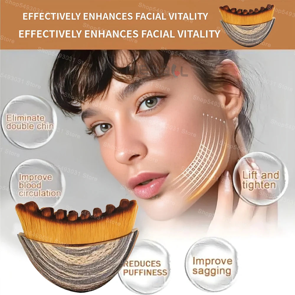 Gua Sha Jawline Contour Comb for Facial Sculpting and Lymphatic Drainage