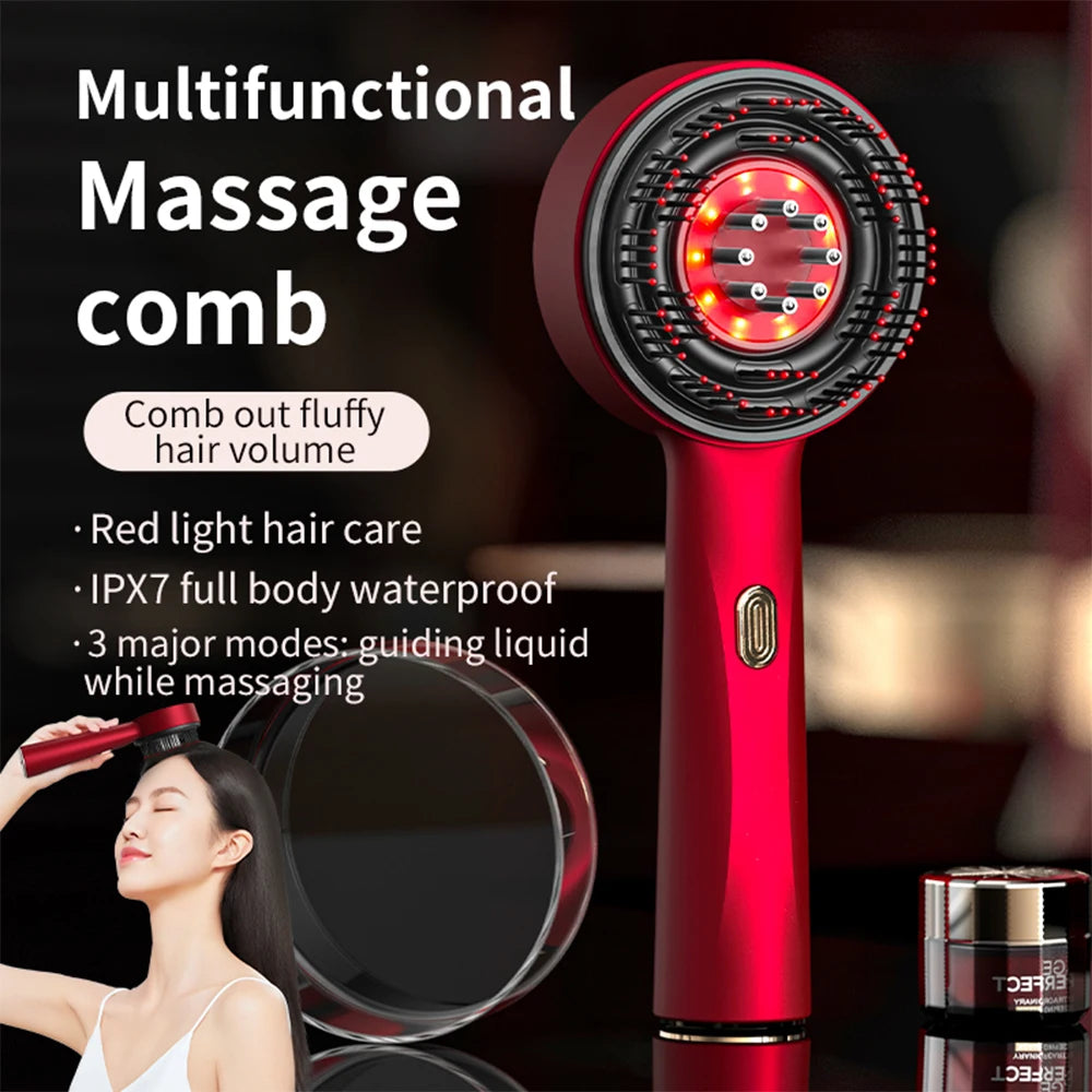 Red Light Therapy Scalp Massage Comb for Hair Growth Stimulation