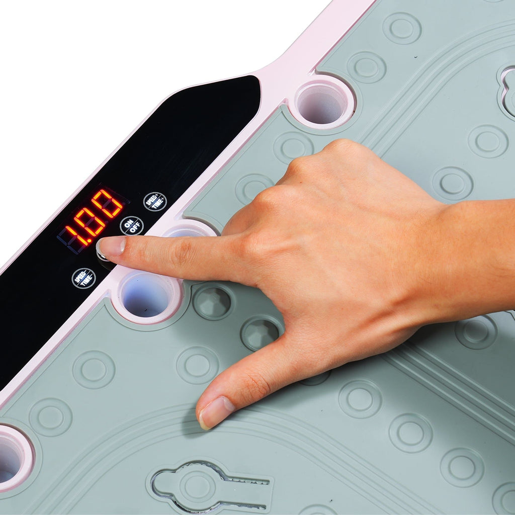 Whole-Body Vibration Plate Fitness Platform with Stabilizing Handles