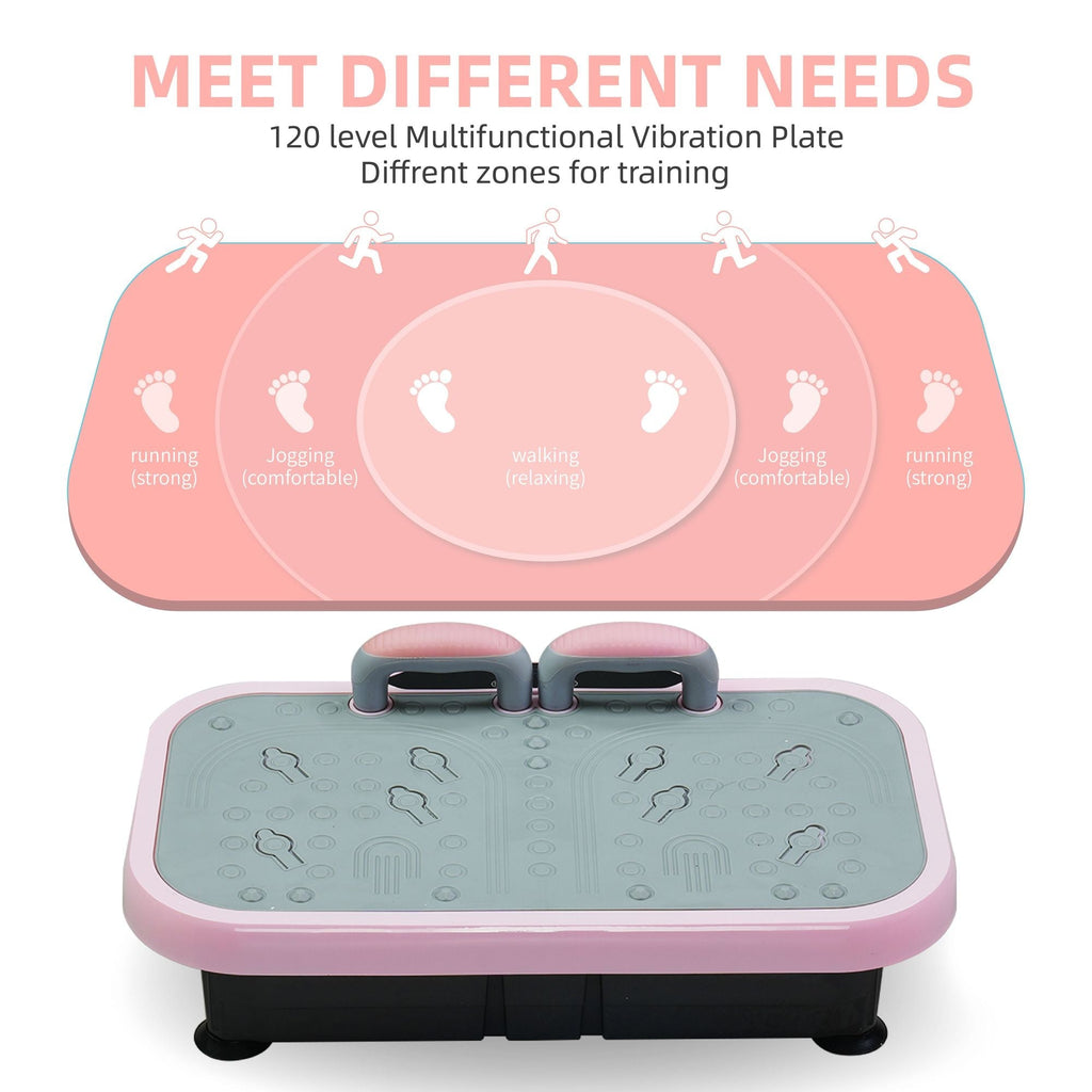 Whole-Body Vibration Plate Fitness Platform with Stabilizing Handles