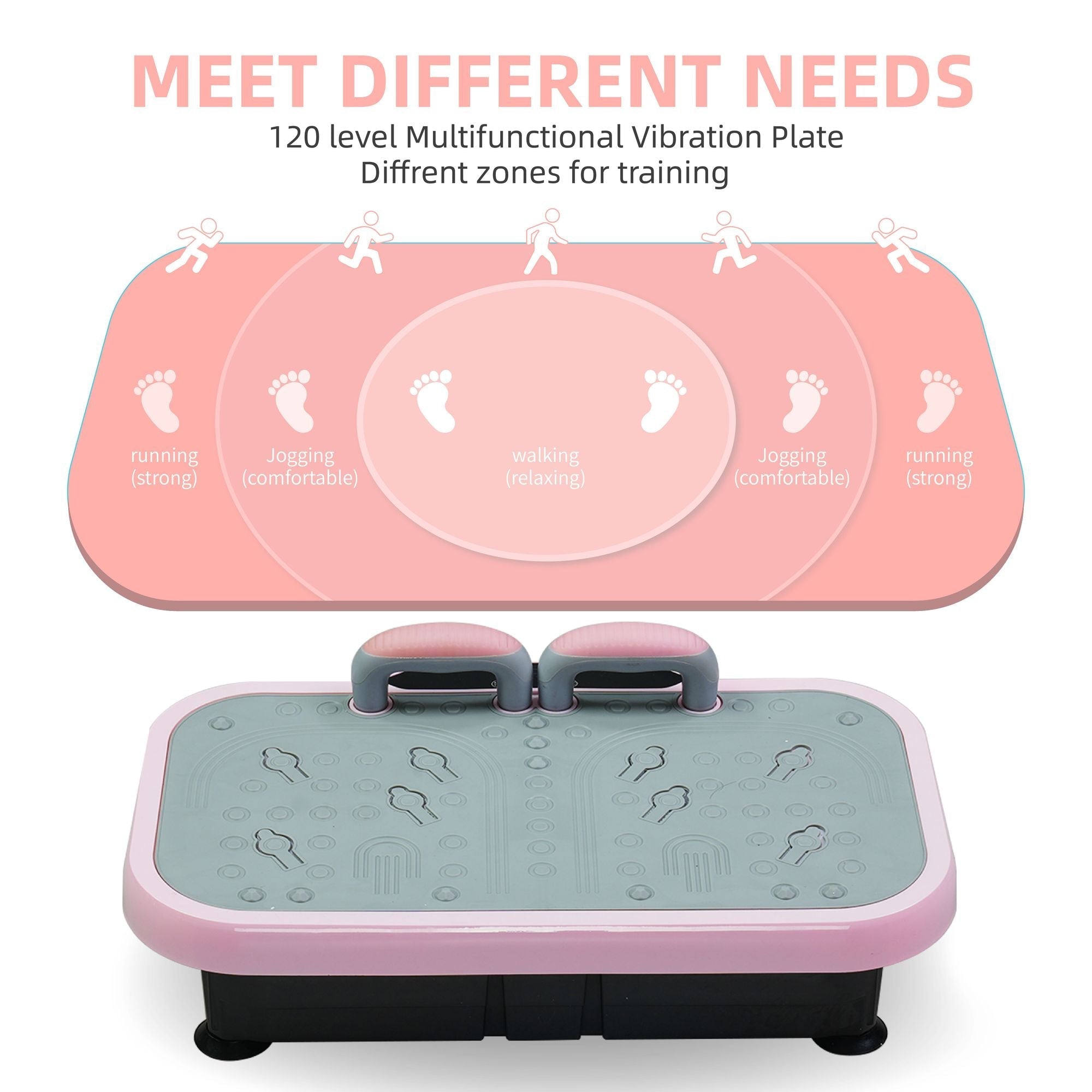 Whole-Body Vibration Plate Fitness Platform with Stabilizing Handles