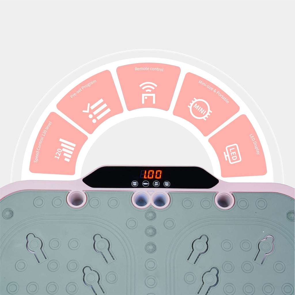 Whole-Body Vibration Plate Fitness Platform with Stabilizing Handles