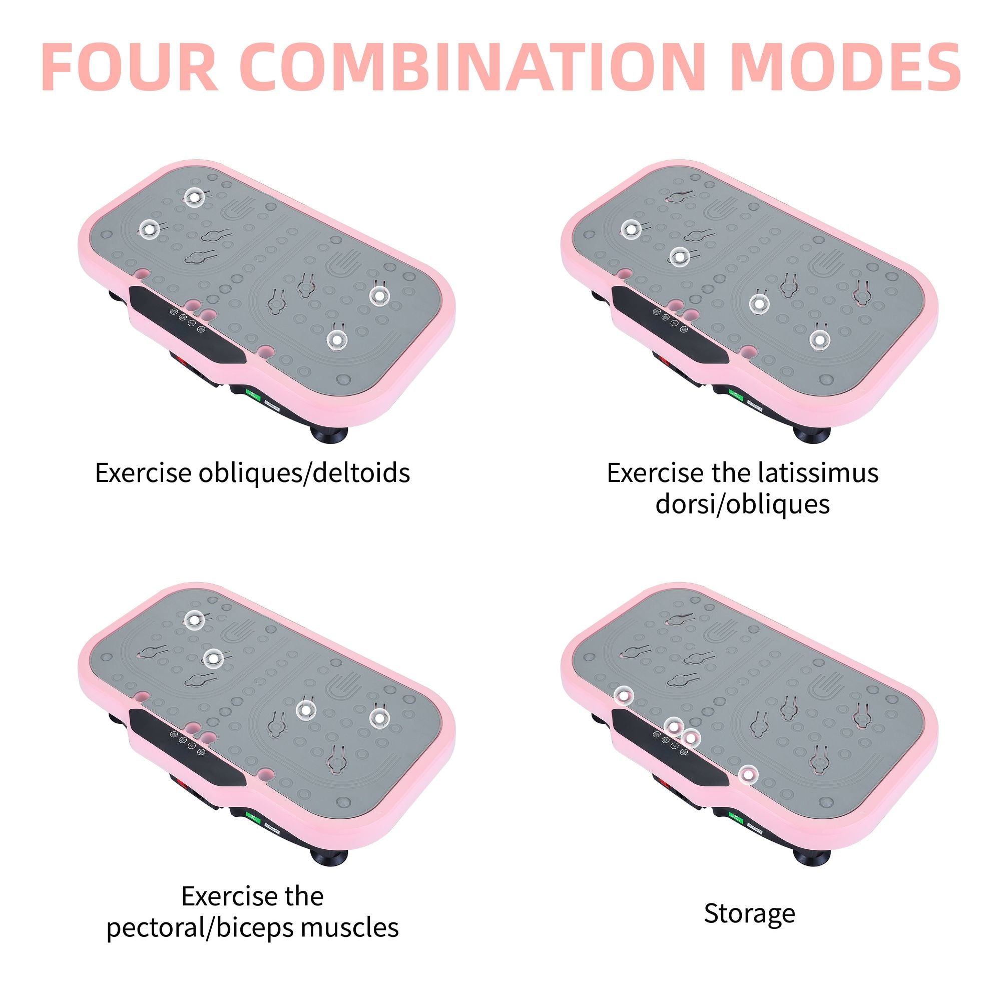 Whole-Body Vibration Plate Fitness Platform with Stabilizing Handles