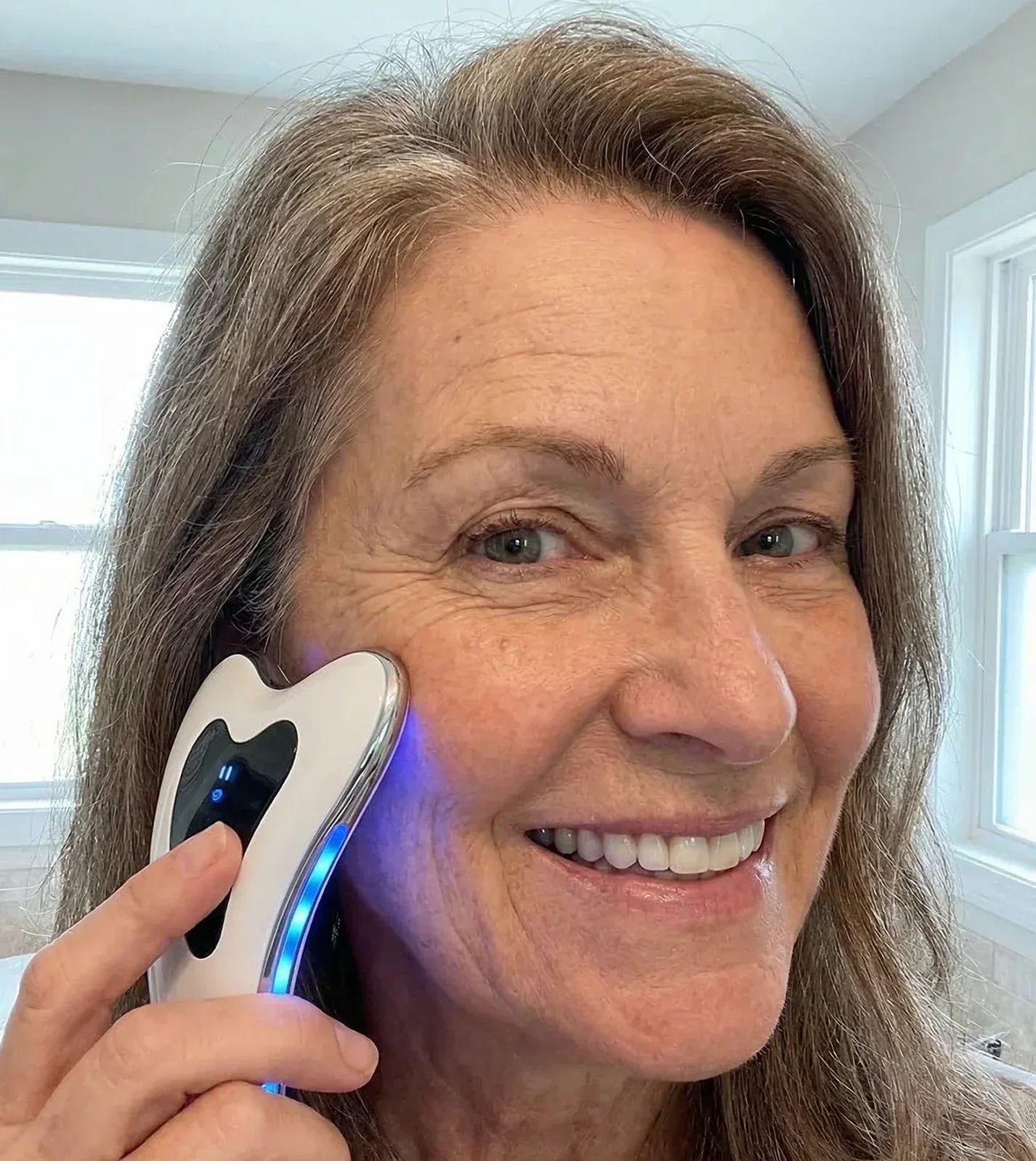Gua Sha Facial Sculpting Tool with Red Light Therapy and Vibration