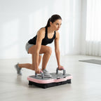 Whole-Body Vibration Plate Fitness Platform with Stabilizing Handles